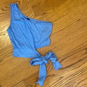 blue off the shoulder